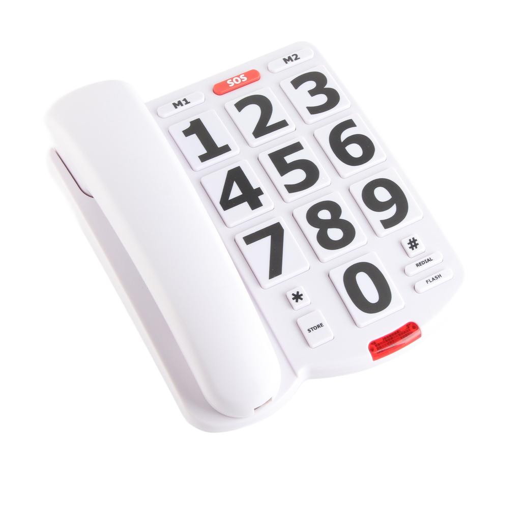 Téléphone Fixe pour Personnes Âgées avec Gros Boutons Téléphone Filaire pour Personnes Âgées Malentendantes