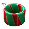 Table Setting Ornaments 6Pcs Christmas Napkin Rings, Red And Green Decorative Holders, Holiday Decor Reusable Festive Bands for Dinner Decoration