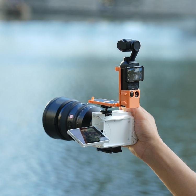 Portable Foldable Magnetic Cameras Mount With 1/4 Screw Cold Shoe Interfaces For Pocket 3 Compactly Action Cameras