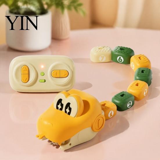 Interactive Snake Toy Set 1/2 Sets Remote Control Car Toy, Magnetic Eating Itself Game Electronic 2 Player Electric RC for Kids Indoor Racing