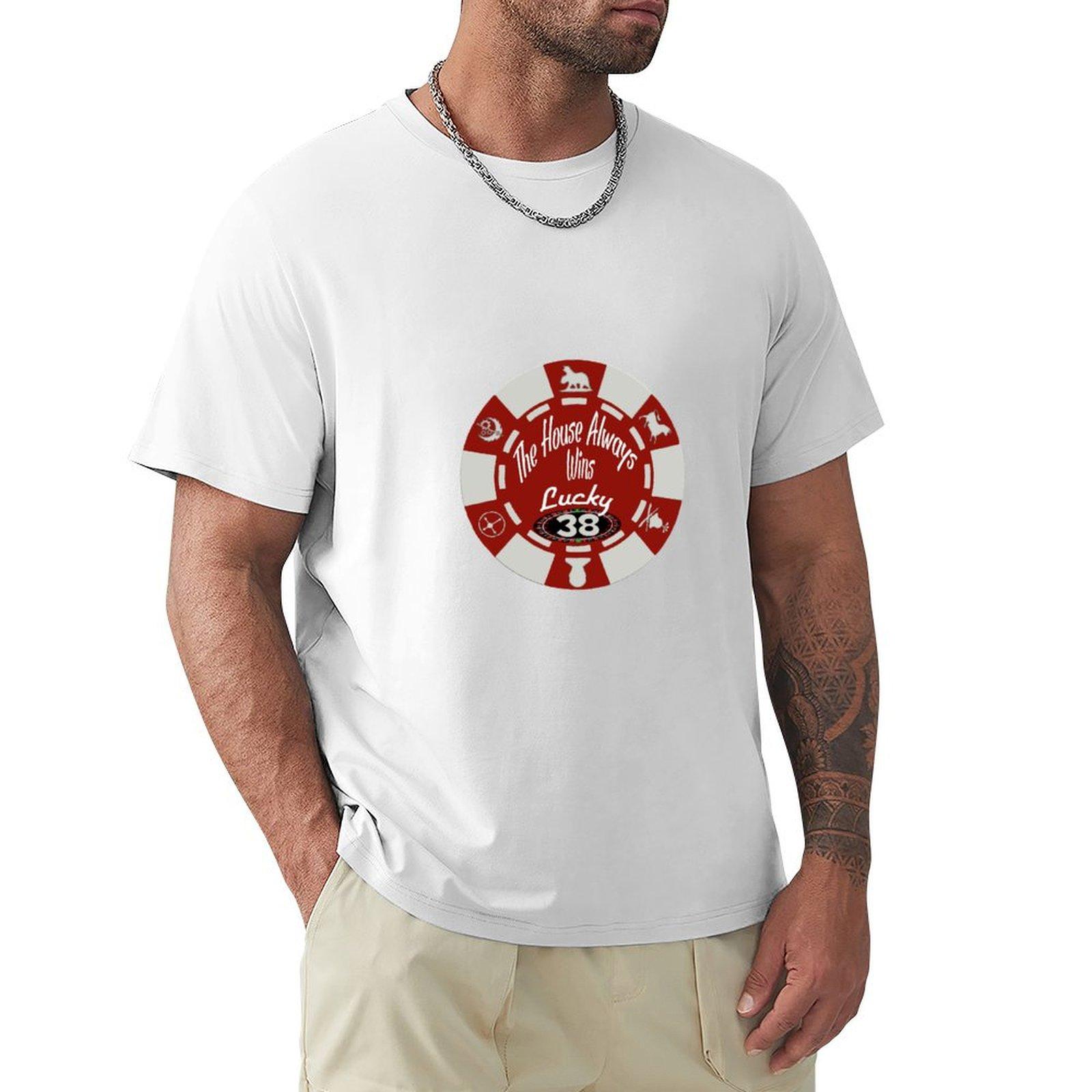 The House Always Wins (Lucky 38) Tshirt Tough Fabric Work Tee S