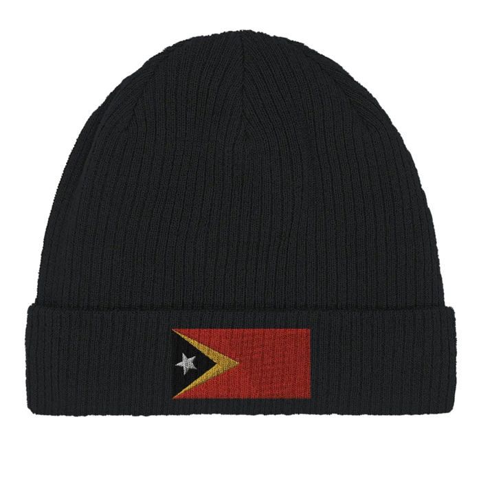Bonnet Drapeau Timor oriental en Noir