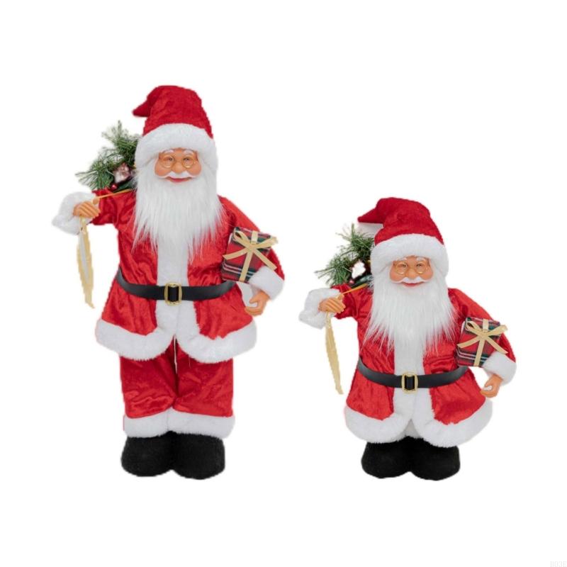 Height Customizable Christmas Santa Figure Cloth Plastic Home Office Decoration B03E