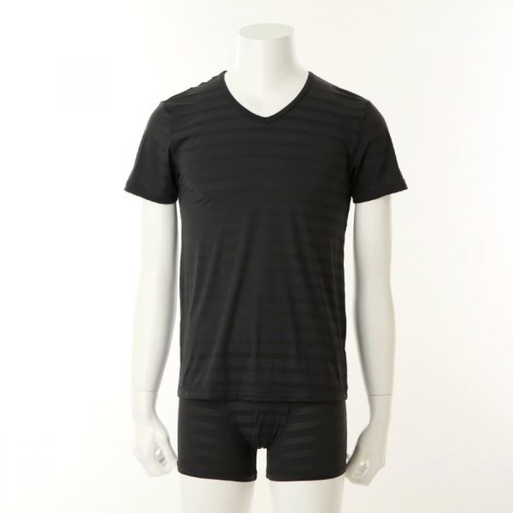 Venus Golf  Sports  Cool Material  Functional Aquaex Spant Stripe Men Short Sleeve Running  Vmvs058a white (WH)/110