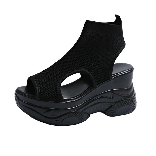 Fashion Fashion Womens Shoes 2025 Large Size Female Sandal Round Toe Strappy Heels Luxury Summer Comfort Big Girls Beige New Lace Up Spo