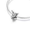 925 Silber Weihnachtsglocke Schneemann Anhänger Perle für Charms Armband Schmuck Zubehör Geschenk