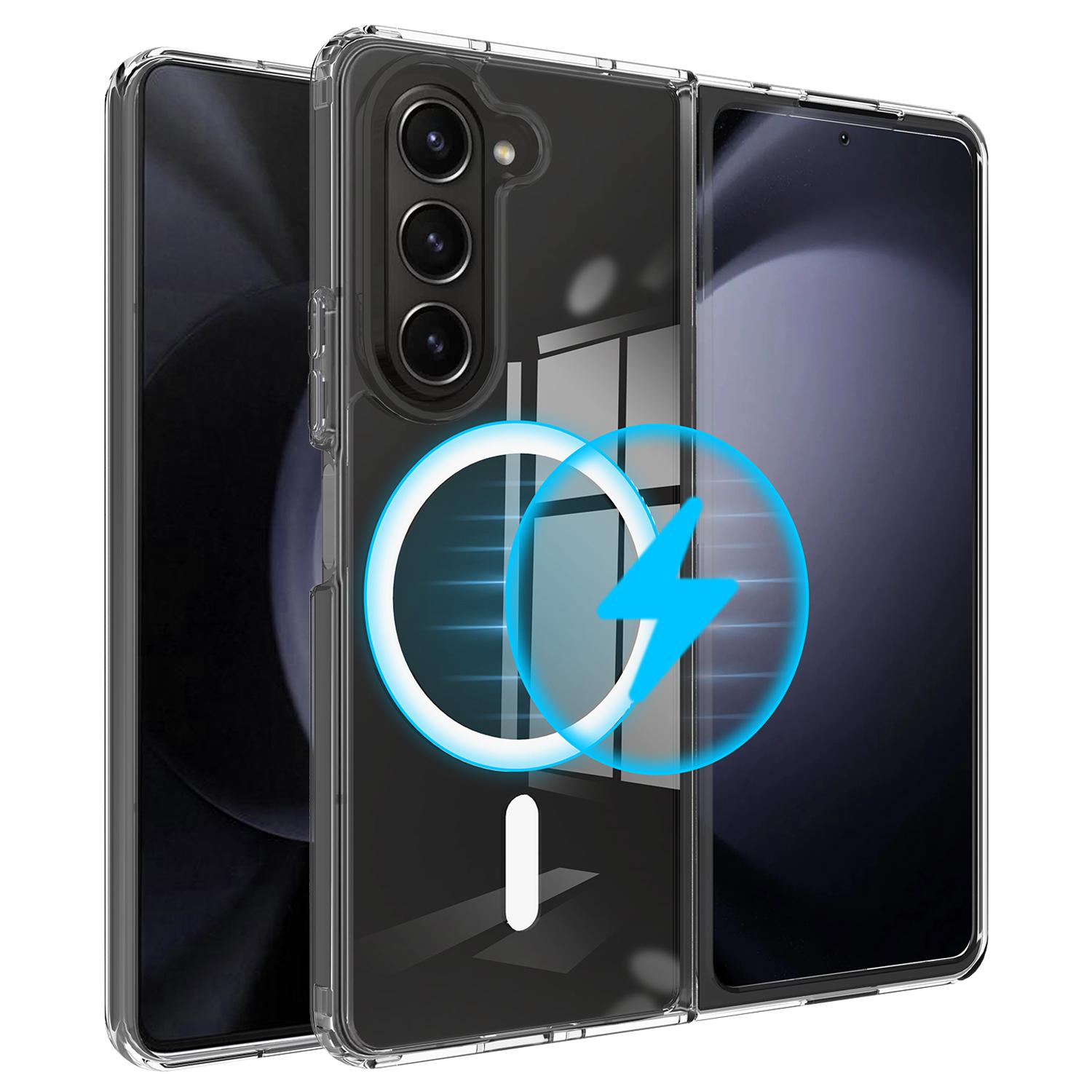 

For Samsung Galaxy Z Fold6 5G Case Compatible with MagSafe TPU+Acrylic Shockproof Phone Cover A
