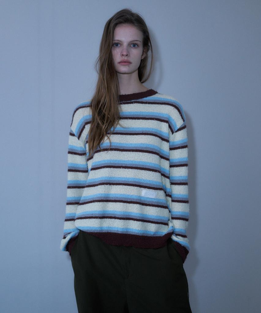 LARTIGENT L23 Boucle Stripe Knit(Yellow)