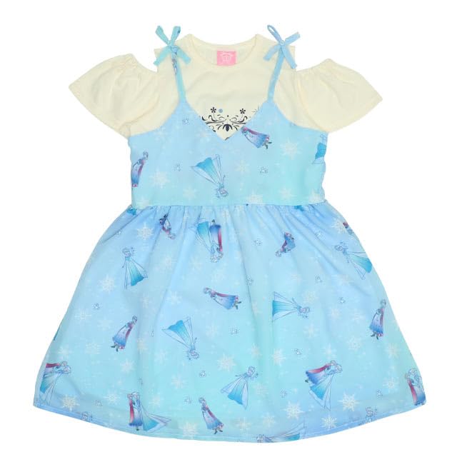 

BABYDOLL Disney Princess Ruffle and Camisole Dress Clothing for Anna and Elsa T-Shirt (2-Piece Set, 0265K) - Children s Girls, DISNEYCollection,