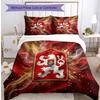 Czech Republi Football Printed Bedding 3 Piece Set Cozy Breathable Bed Cover Set As Housewarming Holiday Gift