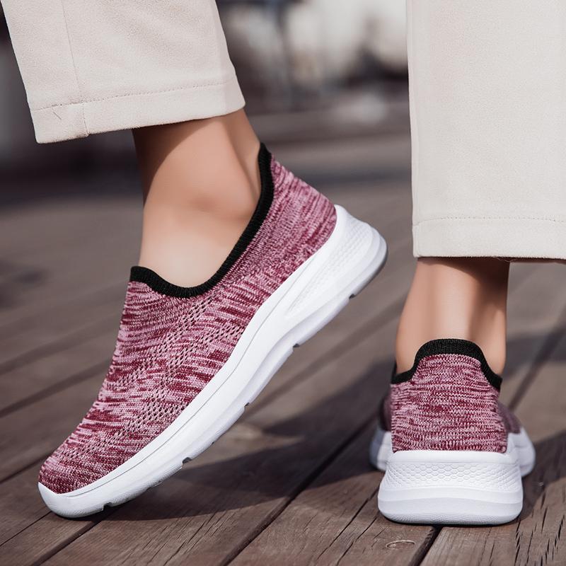 Fashion Women's Single Shoe Thick Sole Running Lightweight Sneaker Breathable Fitness Hiking Comfortable Casual Walking Shoes 35-44