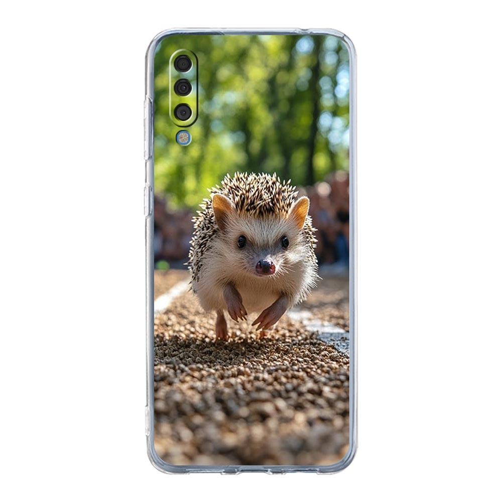 Phone Case For Samsung A56 A36 A26 A16 A14 A12 A22 A32 5G A34 A42 A52 A54 A50 A70 A40 A20S A04S A06 Cover Cute Little Hedgehog