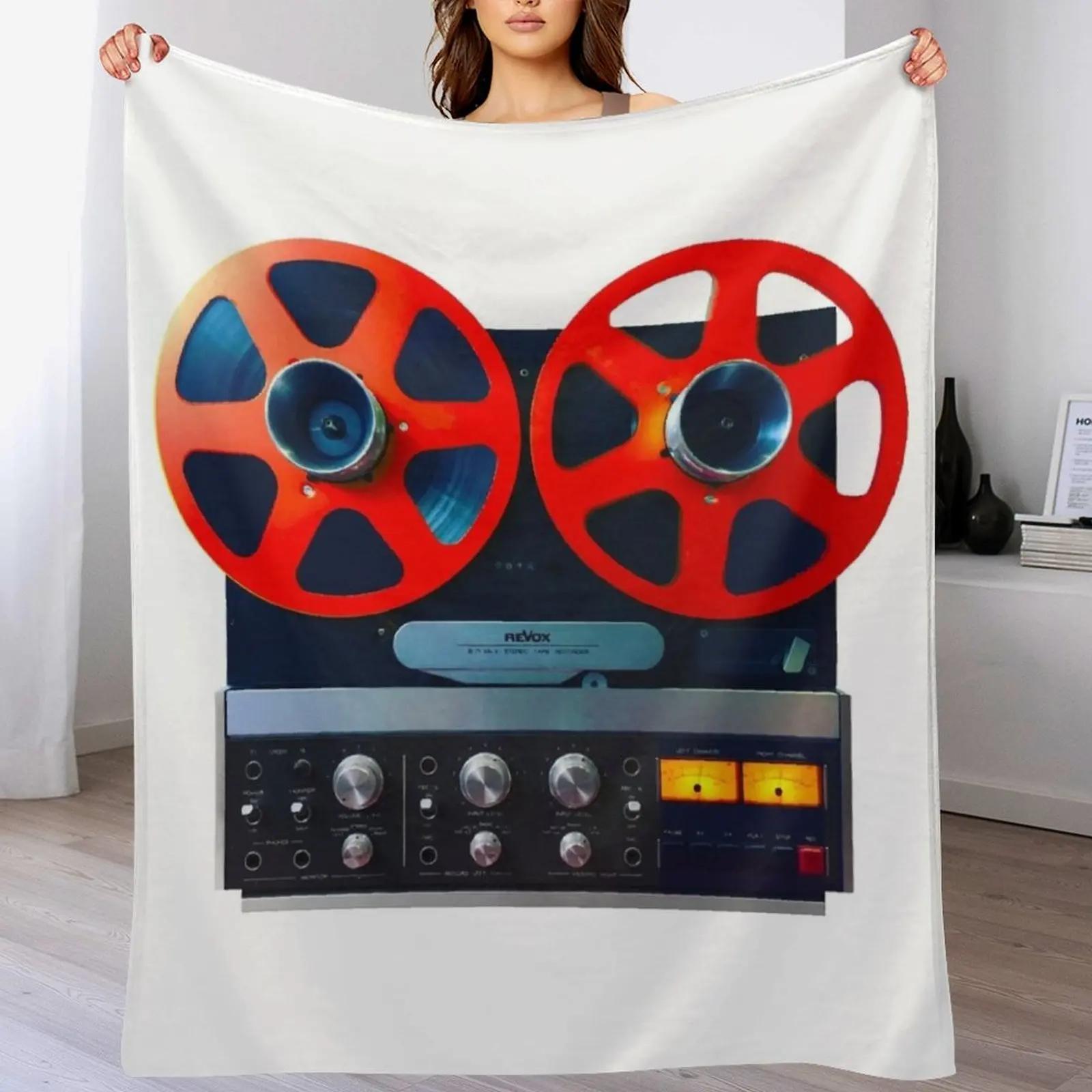 

Vintage reel to reel tape recorder Throw Blanket Faux Fur Soft Warm Blanket for Bed 102x76cm(40x30in)