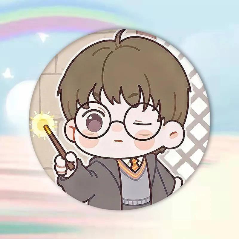 Anime Q Version Badge Brooch