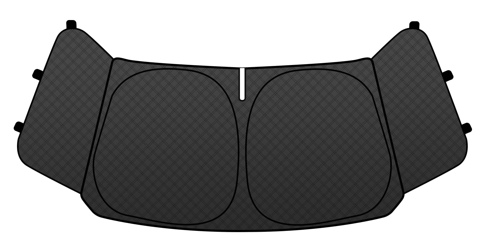 

BLUESEATEC Sunshade for Mitsubishi Delica Mini (B34A/B35A/B37A/B38A), 6-Layer UV-Blocking Thermal Shield with Storage Pouch чёрный