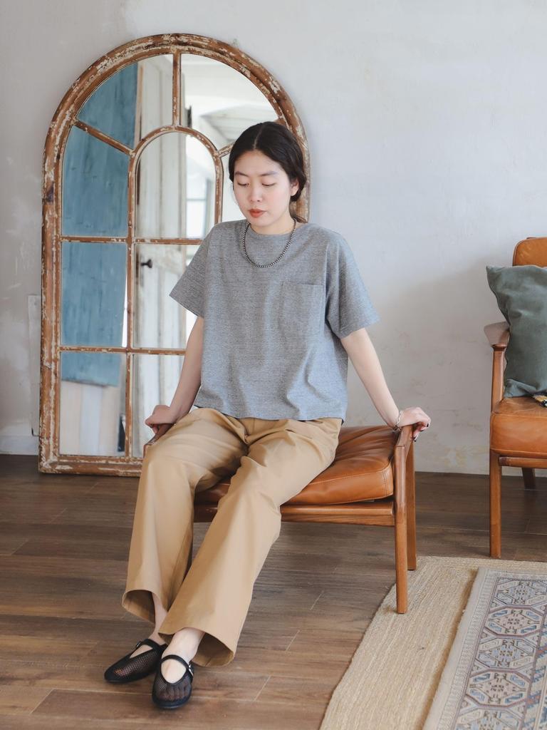 B:MING LIFE STORE by BEAMS S/S TEE SIMPLE YET Original Cotton T-Shirt (S-M) Women's TOP_GREY S