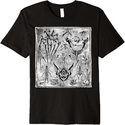 Gothic Satanic Pagan Witchcraft Grungy Occult Elements 666 Premium T-Shirt