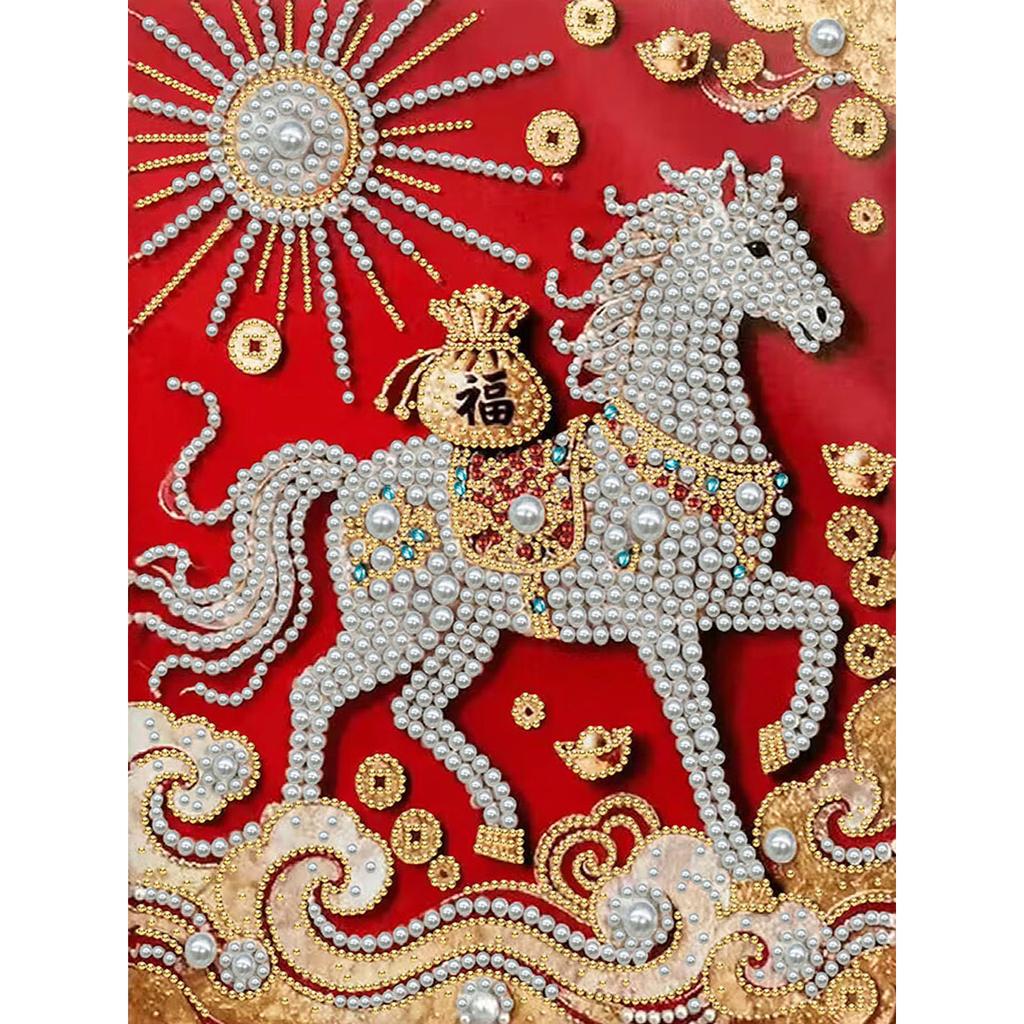 DIY Pearl Diamond Dots Paintings Picture Arts Craft with Frame 11.81x15.75in for Adults/Beginners Gift Idea Home Decor