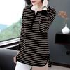 Women's Round Neck Long-sleeved T-shirt Women's Mid-length V-neck Loose Bottoming Shirt