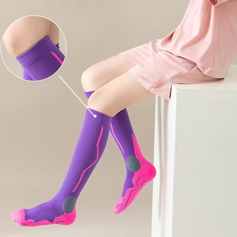 Dětské kompresní ponožky ke kolenům Elastické fitness tlakové ponožky pro dospívající