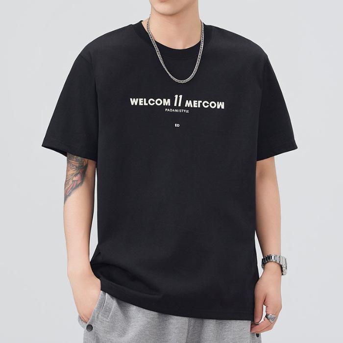 Summer New Men's Thin Breathable Loose Round Neck Short-sleeved T-shirt