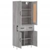 Maison Exclusive - Buffet haut Sonoma gris 69,5x34x180 cm Bois d'ingénierie