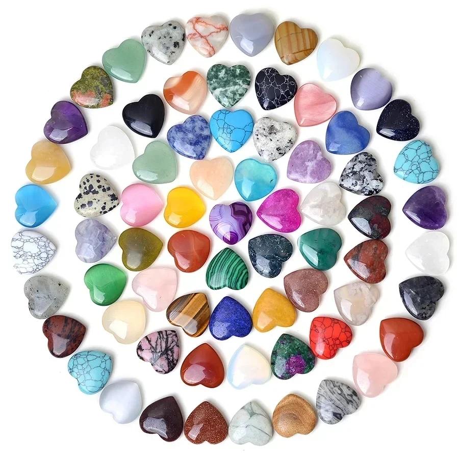 10/30/50 PEZZI Forma di Cuore AMORE 20MM Cristallo Naturale Ametista Agata Minerale Irregolare Pietra Curativa Ghiaia Decorazione per la Casa