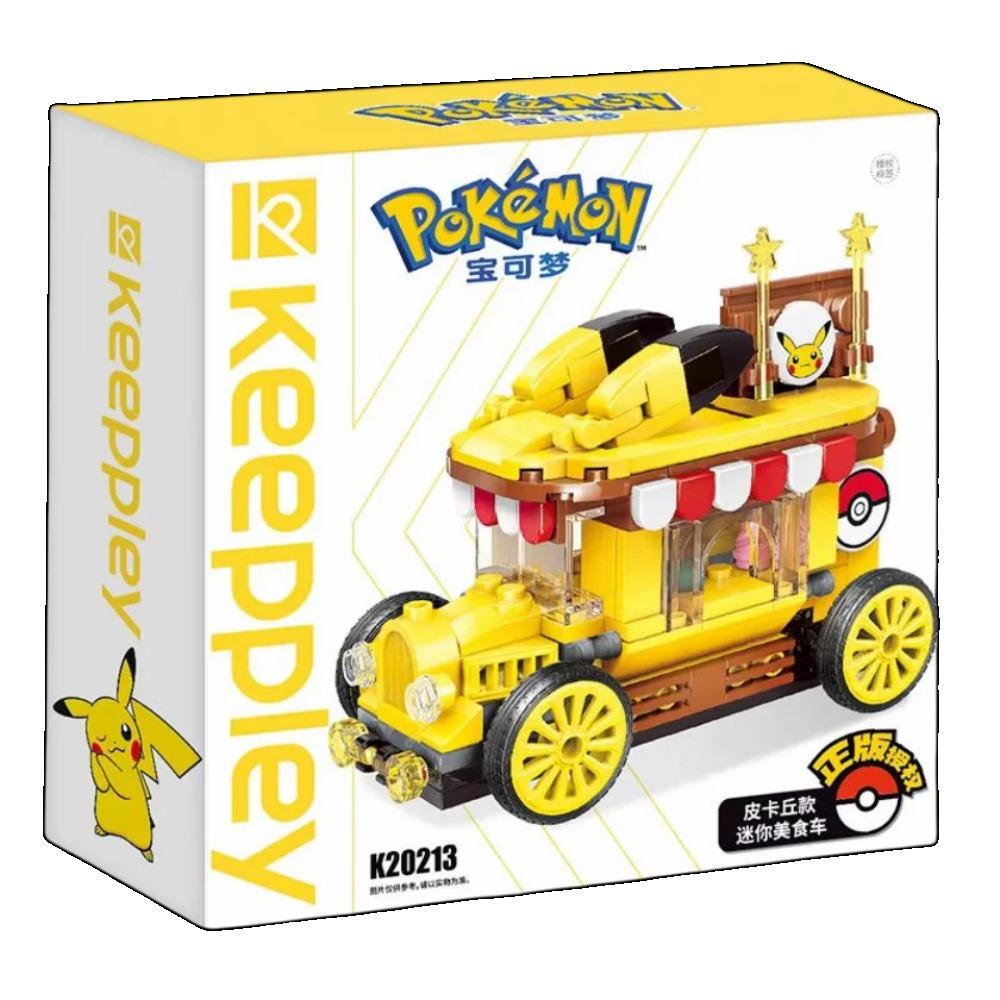 Anime Pokemon Pikachu Mini Cartoon Elf Ball Car Food Truck Building Blocks DIY Model Assembled Block Brick kids Puzzle Toys