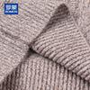 ROMON Men's 100% Cashmere Half-Turtleneck Cable Knit Sweater