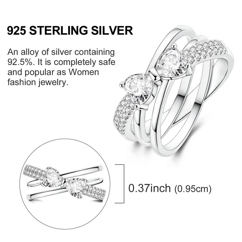 New copper Bow Pav MultiRing Cross Wide Rings Pink Bow Heart Zircon 69 Size Turkish Rings for Women Jewellery Gift