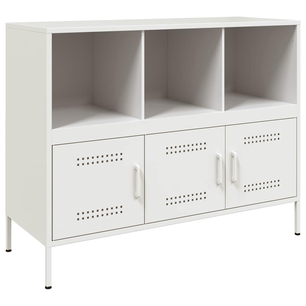 Vidaxl Szafka, Biała, 100,5X39X79 Cm, Stal