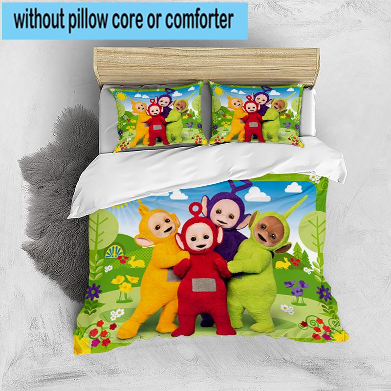 3PCS Teletu-bbies Celebrate Pride 3pcs Bedding,Including 3PCS Duvet Cover And 2pcs Pillowcases Perfect for Christmas,Ideal for Bedroom, Dormitory