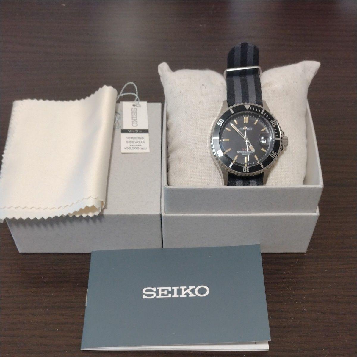 (Окончательная цена) SEIKO Solar SZEV014 Водонепроницаемые наручные часы 10 АТМ