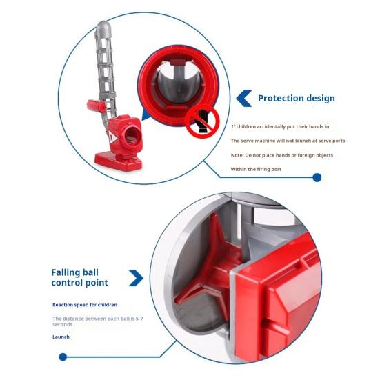 Kids Auto Baseball Pitching Machine Set Adjustable Angles Height Auto-Launch Practice Toy