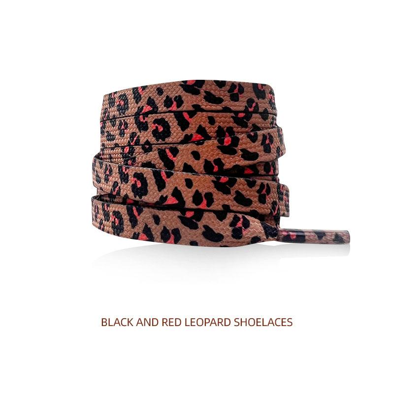 Klassieke Platte Schoenveters voor Sneakers Print Dier Luipaard Zebra Slang Schoenveters Creatief Unisex Casual Canvas Schoenveters 1 Paar 120cm black
