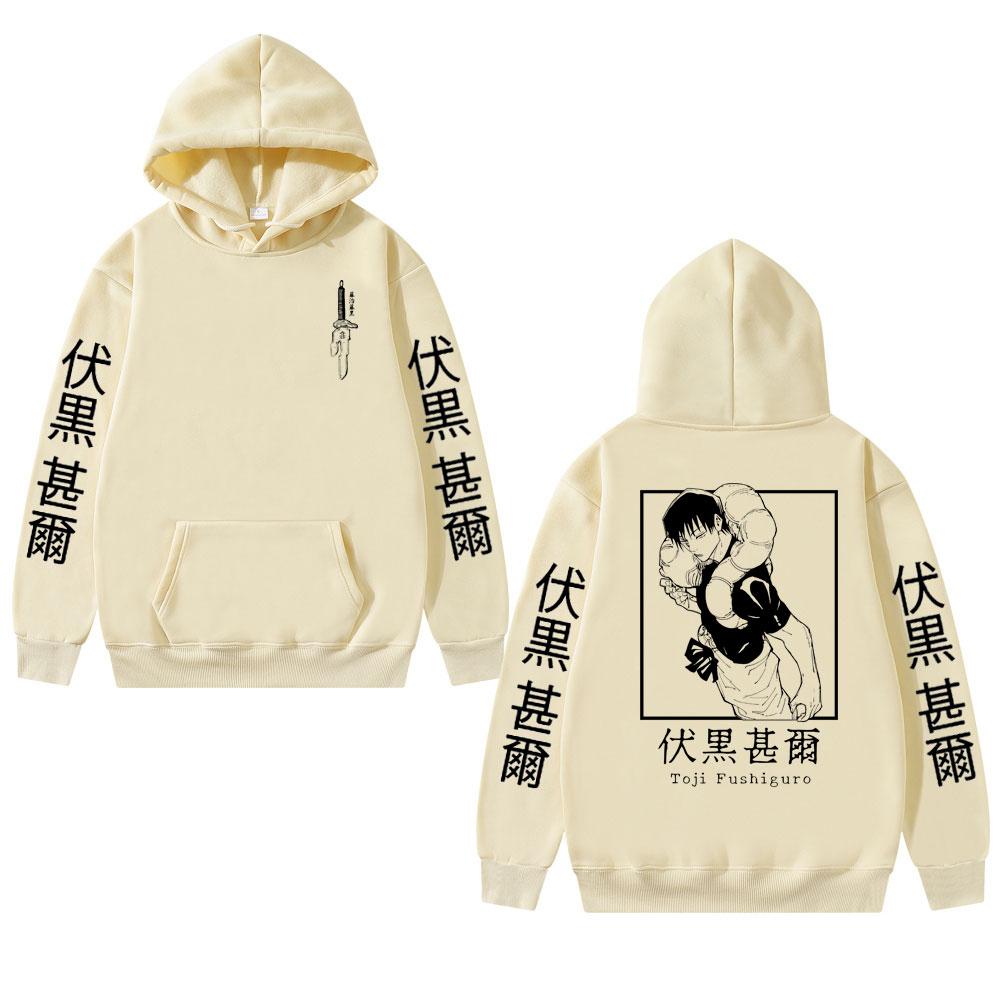Anime Jujutsu Kaisen Fushiguro Toji Graphic Hoodies Oversized Hooded Sweatshirt Long Sleeves Cotton Hoodie Men Women Clothes