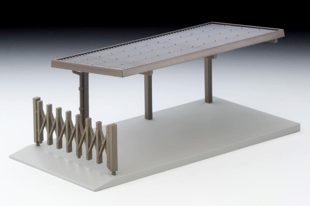 Tomikarama Vintage 164 09b Carport ABS-Kunststoffstruktur lackiert teilmontiert 333982