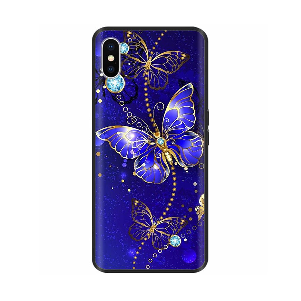 For iPhone X XS Flowers Soft TPU Silicone Phone Cases Shockproof Cover For iPhone X Xs Max XR Soft Liquid Housing Fundas Capa