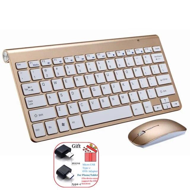 Wireless Keyboard Mouse Combo 2.4G Mini Portable Wireless Keyboard and Mouse for Windows Mac Android