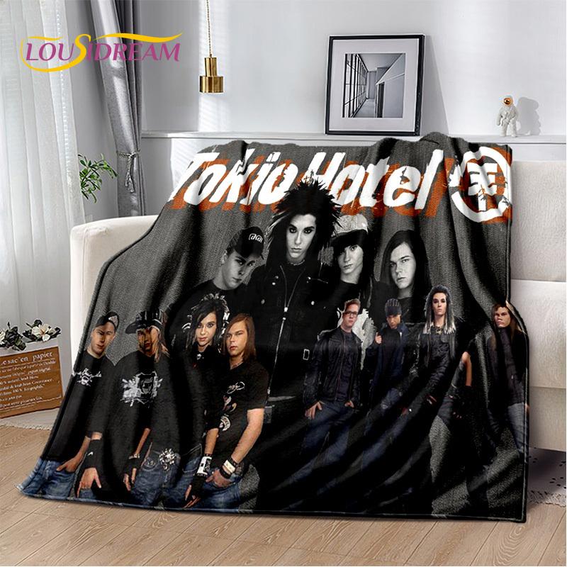 Tokio Hotel Rock Band Bill Kaulitz Blanket,Flannel Soft Throw Blanket for Home Bedroom Bed Sofa Picnic Office Hiking Leisure Nap
