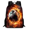 Kids Soccer Backpack Elementary School Students Large Capacity Lightweight Anti-Shock Ergonomic Design With Cartoon Print