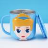 Disney Tasse Edelstahl Innen herausnehmbar Wasserbecher Verbrühschutz und Auslaufsicher Milchkaffeebecher mit Skala Tragbar Wiederverwendbare Tasse
