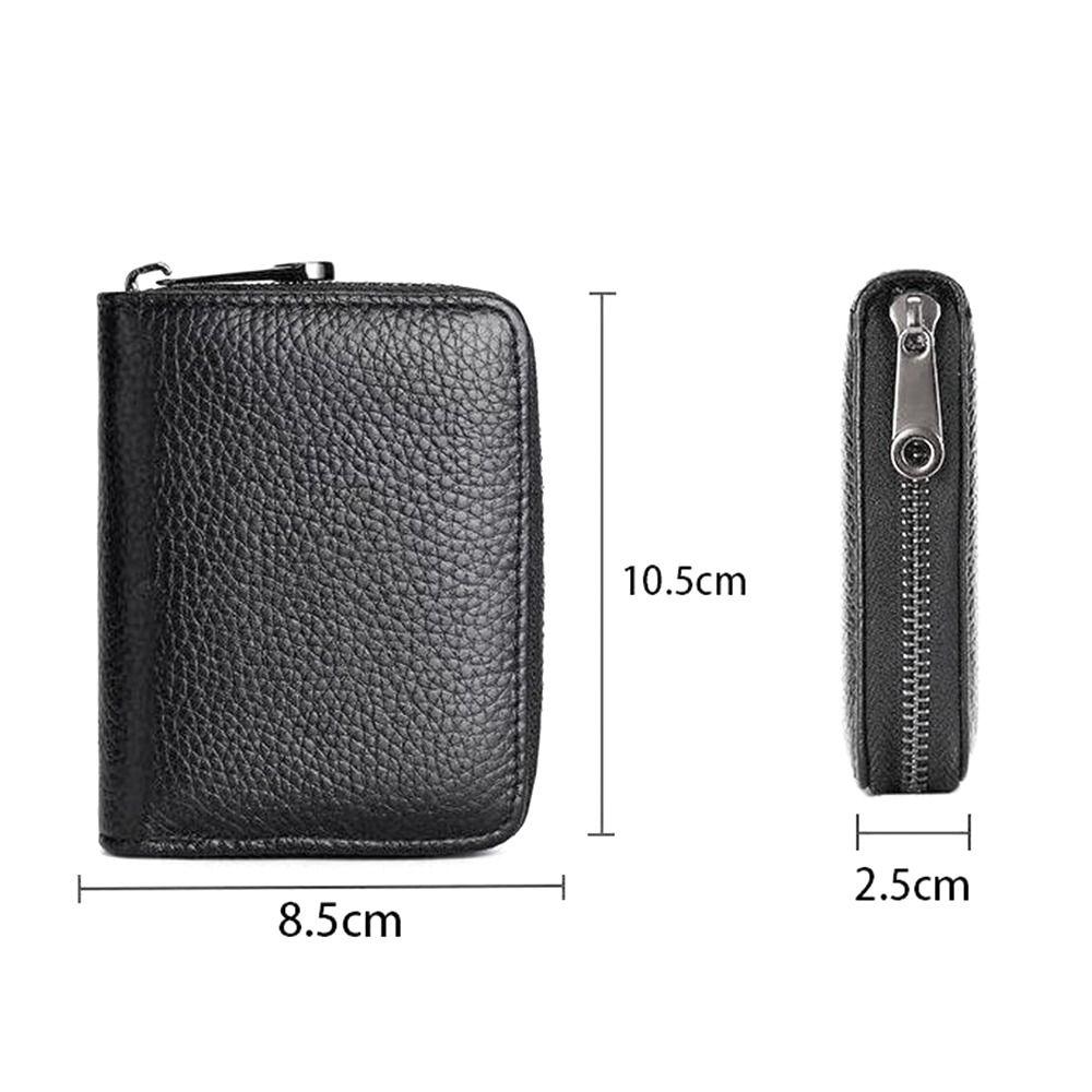 Practical Women Men 20 Detents Credit Card Holder Multi-function Zipper Leather Wallet Business Card Purses Fashion Card Case
