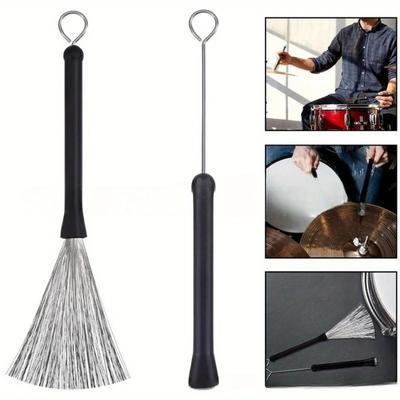 1PCS Brosses de Batterie Ondulées Rétractables Télescopiques Percussion Professionnel Fils Métalliques Baguettes Accessoires de Batterie