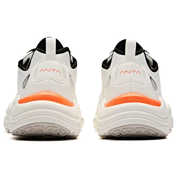 Anta Lifestyle Series Mesh Fabric Synthetic Leather Shock Absorbing Non-Slip Breathable Lightweight Low-Top Casual Shoes Men Sneakers 91928880-2