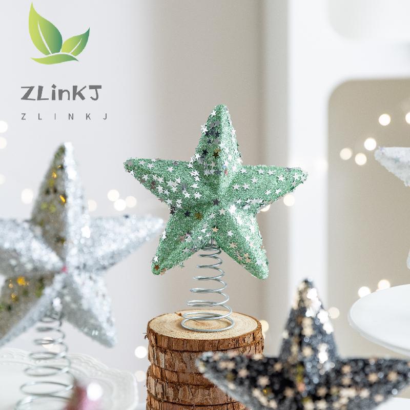 Christmas Glowing Tree Topper Five-pointed Star Shining Lamp Xmas Colorful TopStar Ornaments Navidad Decora