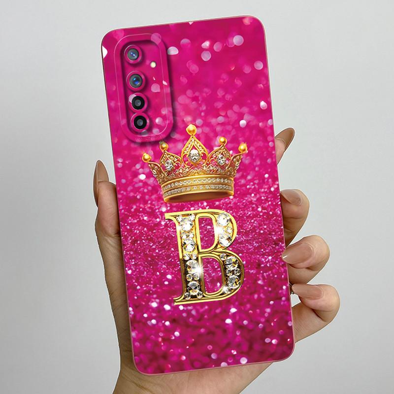 For Realme 6 6Pro Fashion Initial Letter Couple Phone Case for Realme6 6 Pro 6s Narzo Soft Silicone TPU Lens Protective Casing