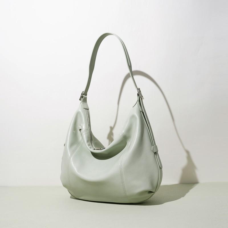 

2026 Western-style Lazy Commuter Shoulder Bag New Authentic Leather Simple High-end Fashionable Underarm Cross-body Female 38x8x30cm