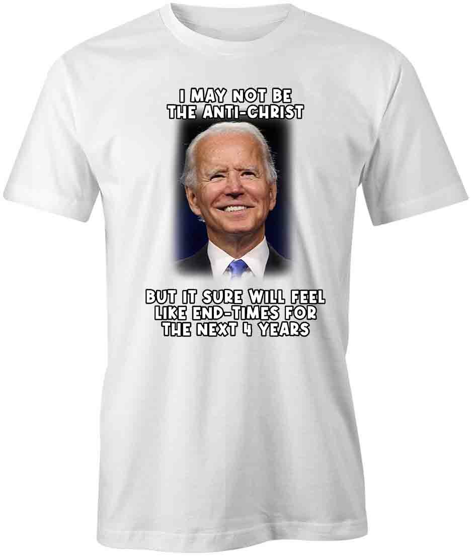 BIDEN ANTI-CHRIST T-SHIRT TShirt Tee Short-Sleeved Cotton CLOTHING S1WCA678 S