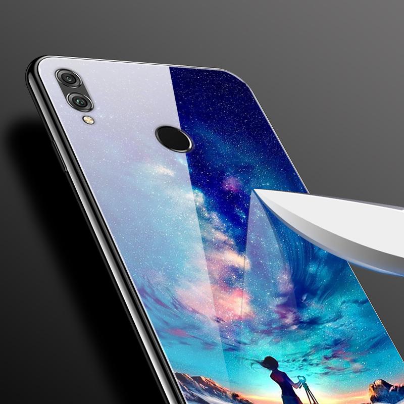 Tempered Glass Case For Huawei Honor 8X Case Phone Cover Bumper on Honor 8X JSN-L21 8 X Honor8X Case Hard Back Cover Cute Fundas